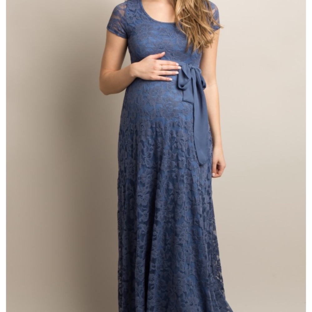 Pinkblush Lace Maternity Dress 👗🦋